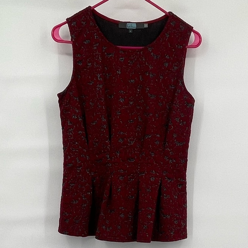 Eva Fanco y2k sleeveless pleated peplum top